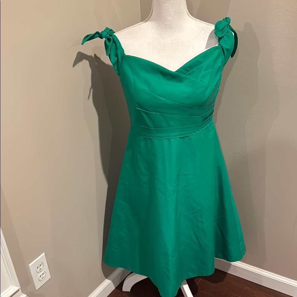 J Crew built in bra petite sleeveless dress in emerald green